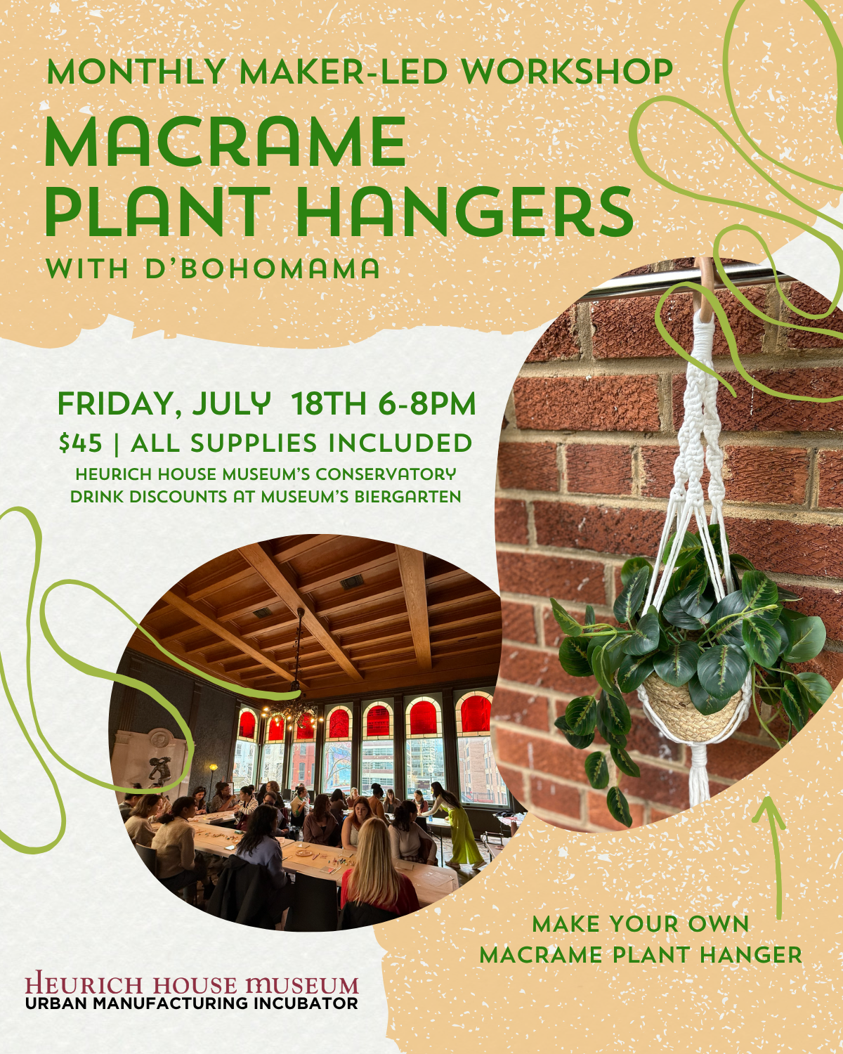 Maker-Led Workshop | Macrame Plant Hangers with D'Bohomama